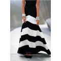 Black And White Striped Sleeveless Casual Party Dress